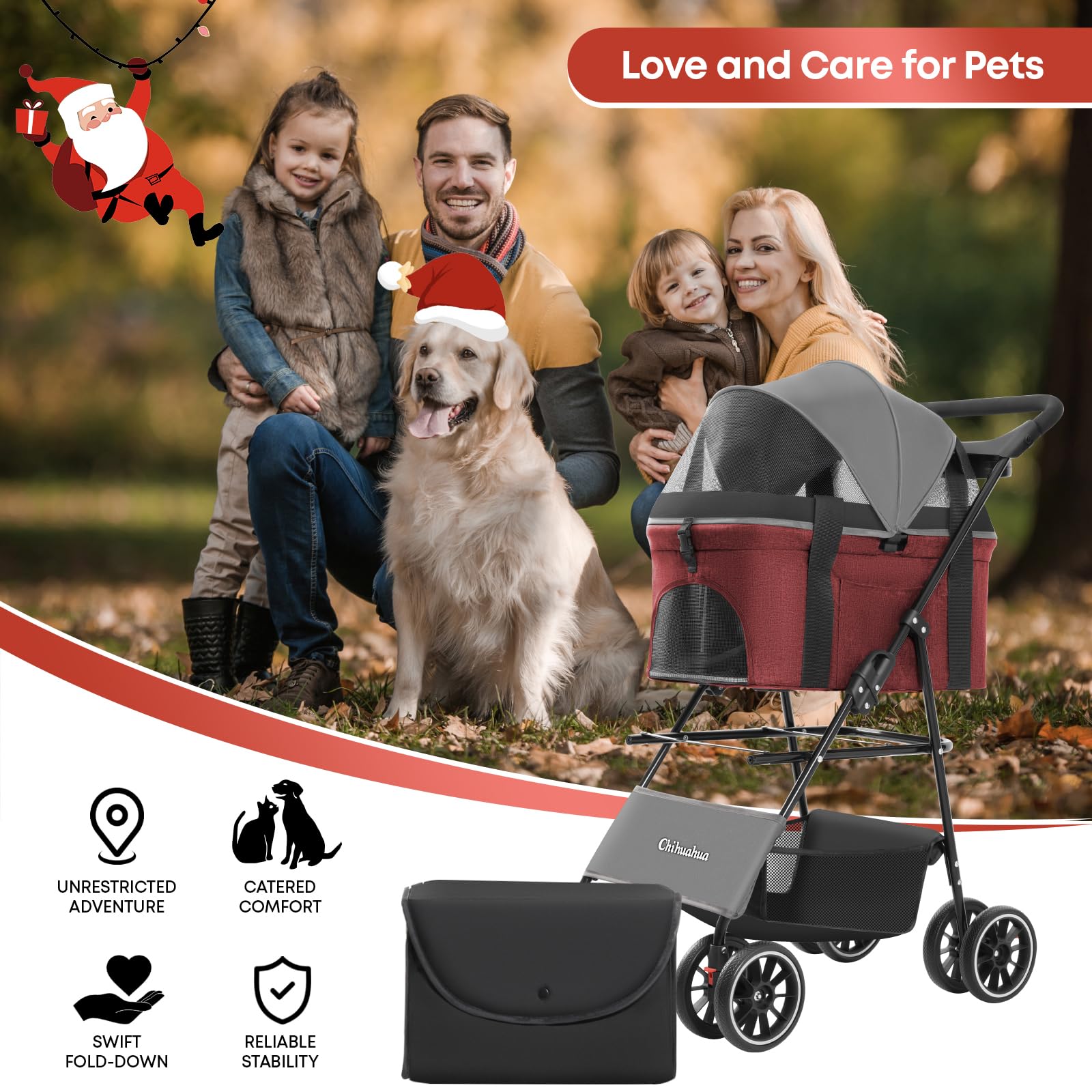 Chihuahua stroller cup holders keep drinks within reach during outings.