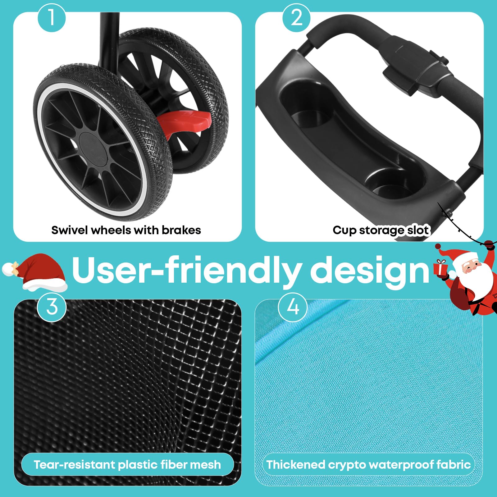 Chihuahua pet stroller cup holders add convenient drinks on the move.