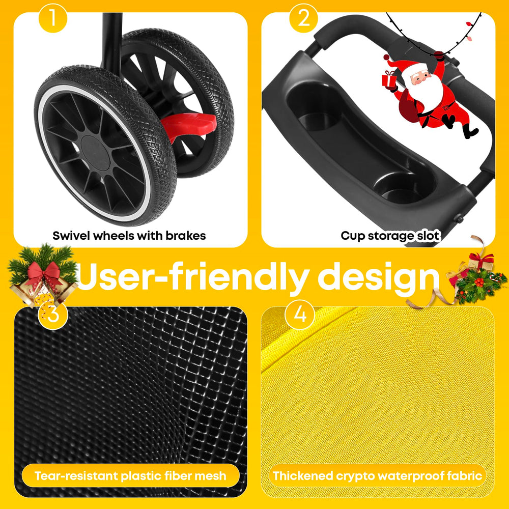 Chihuahua pet stroller cup holders highlight convenient hydration on walks