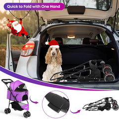 Chihuahua pet stroller front wheel for smooth maneuverability on sidewalks