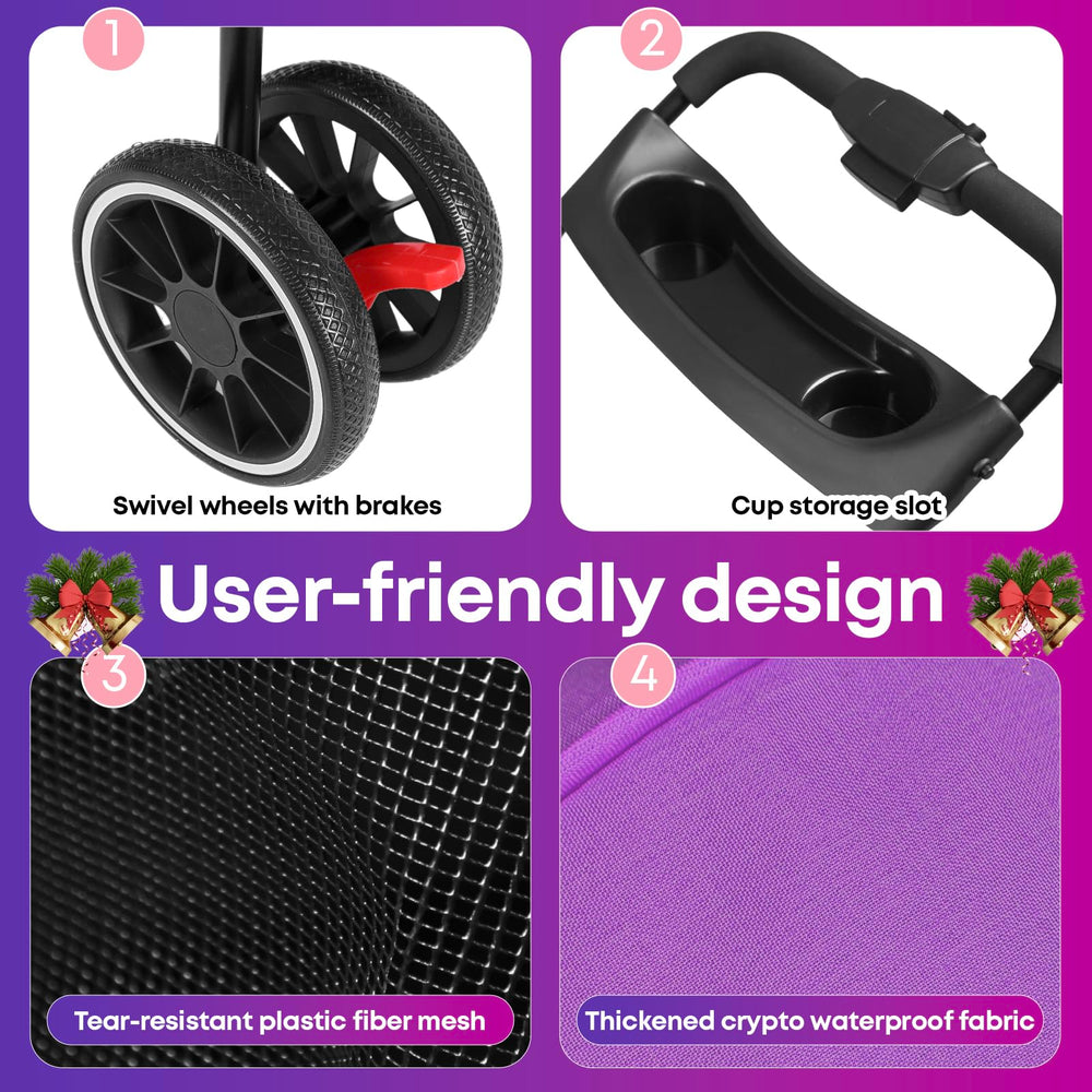Chihuahua pet stroller zipperless entry for hassle-free access