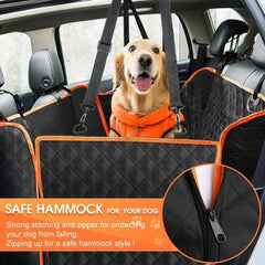 Chilino dog seat cover side flaps closed shields door edges against claws.