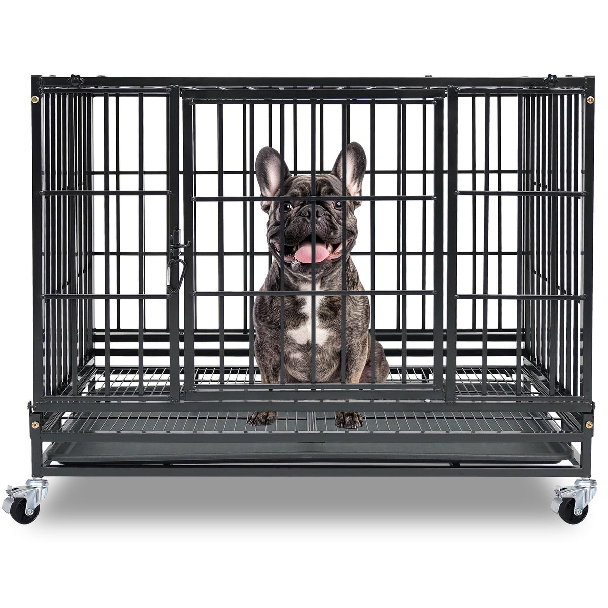 Chillbonmaykisin 36-inch dog crate stackable design saves space