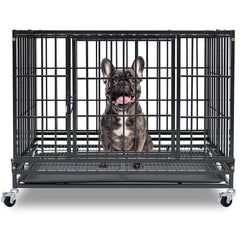 Chillbonmaykisin 36-inch dog crate stackable design saves space