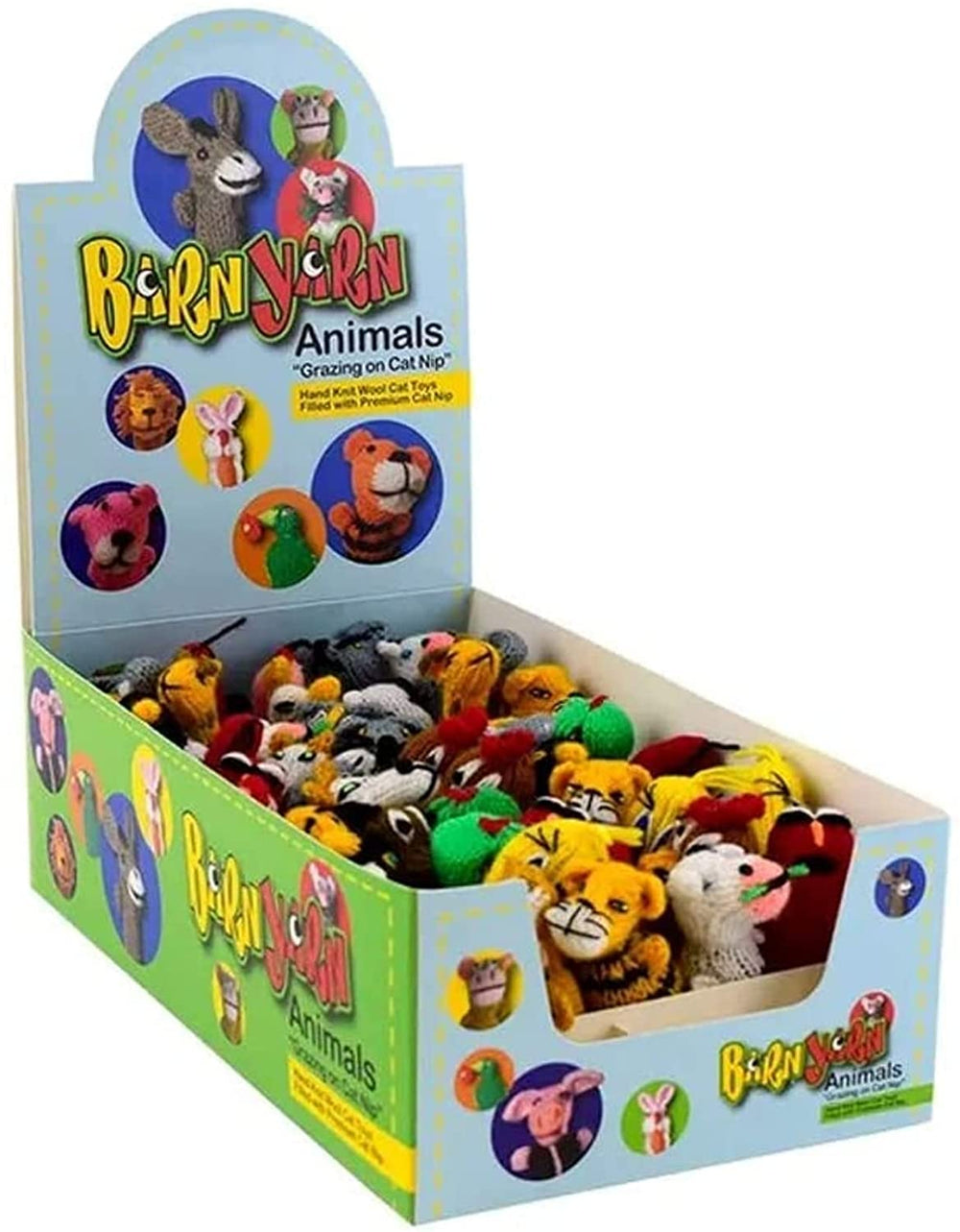 Chilly Dog Barn Yarn Cat Toy 02 featuring varied animals for curious cats during solo play.