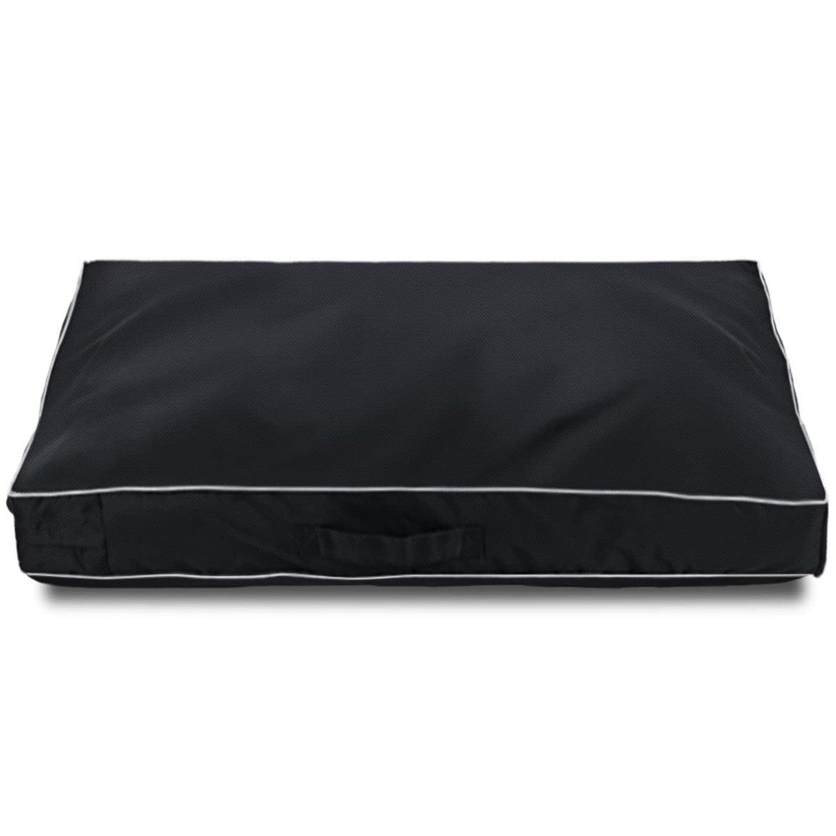 Chinchilla waterproof dog bed cover front view with sturdy zipper for easy replacement.