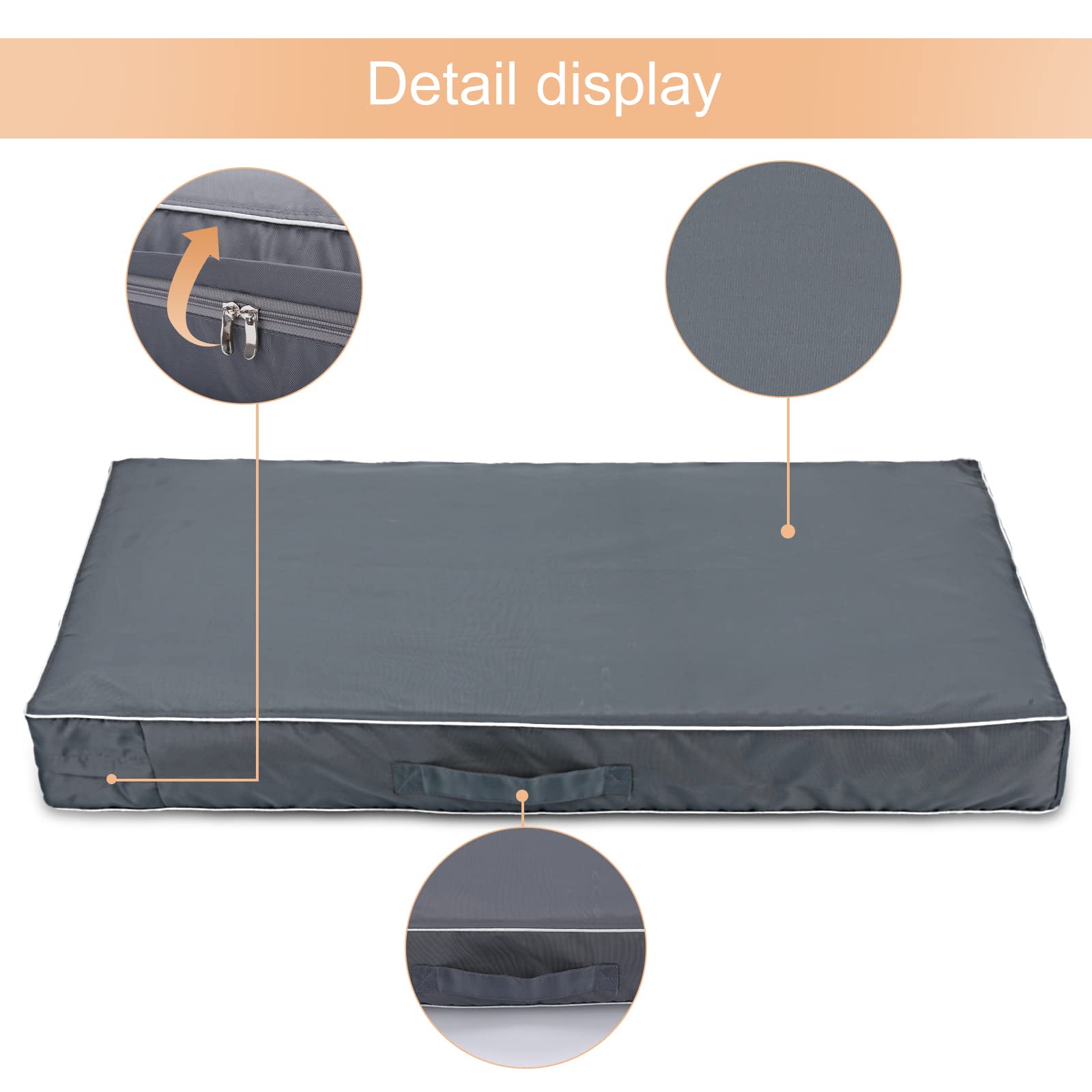 Chinchilla fillable dog bed cover supports versatile padding options