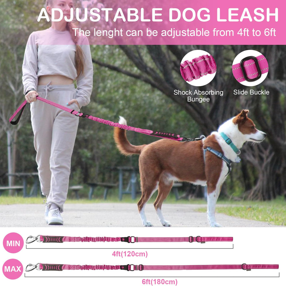 Chioratree heavy duty dog leash pink seatbelt buckle for car rides