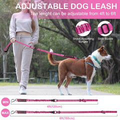 Chioratree heavy duty dog leash pink seatbelt buckle for car rides