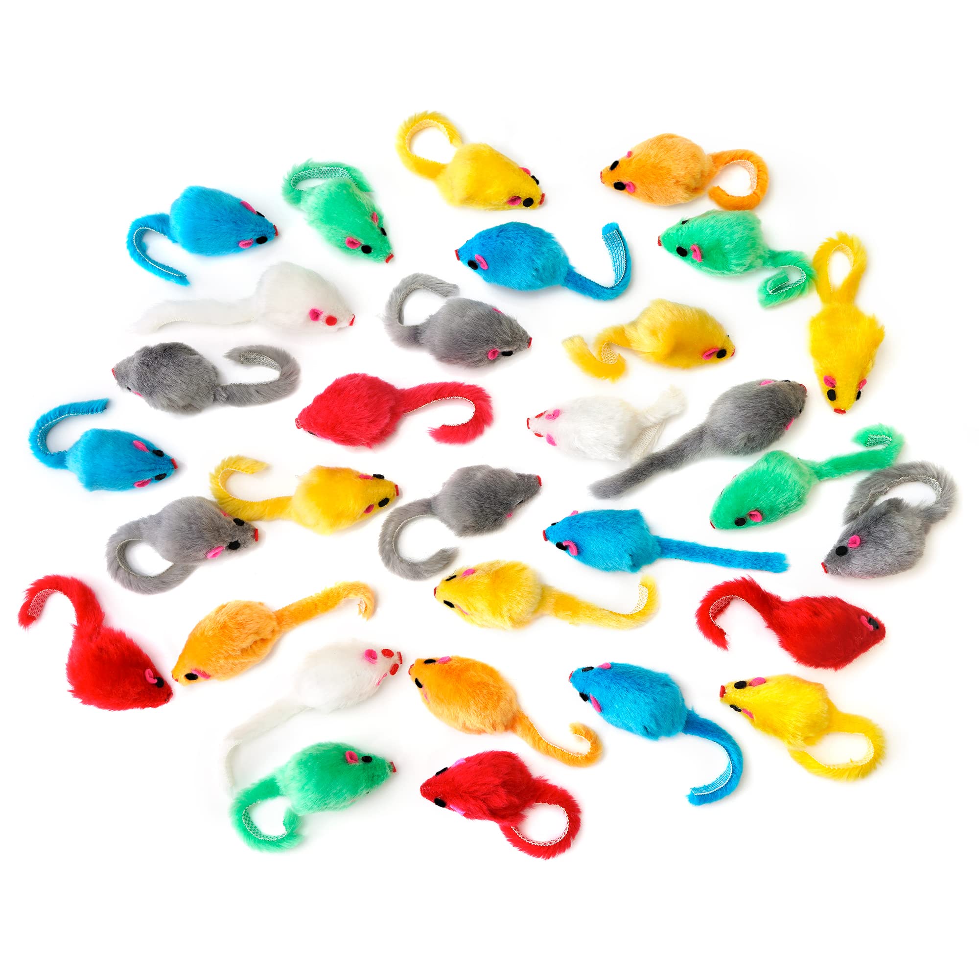 CHIWAVA conjunto de 60 ratones peludos para gatos