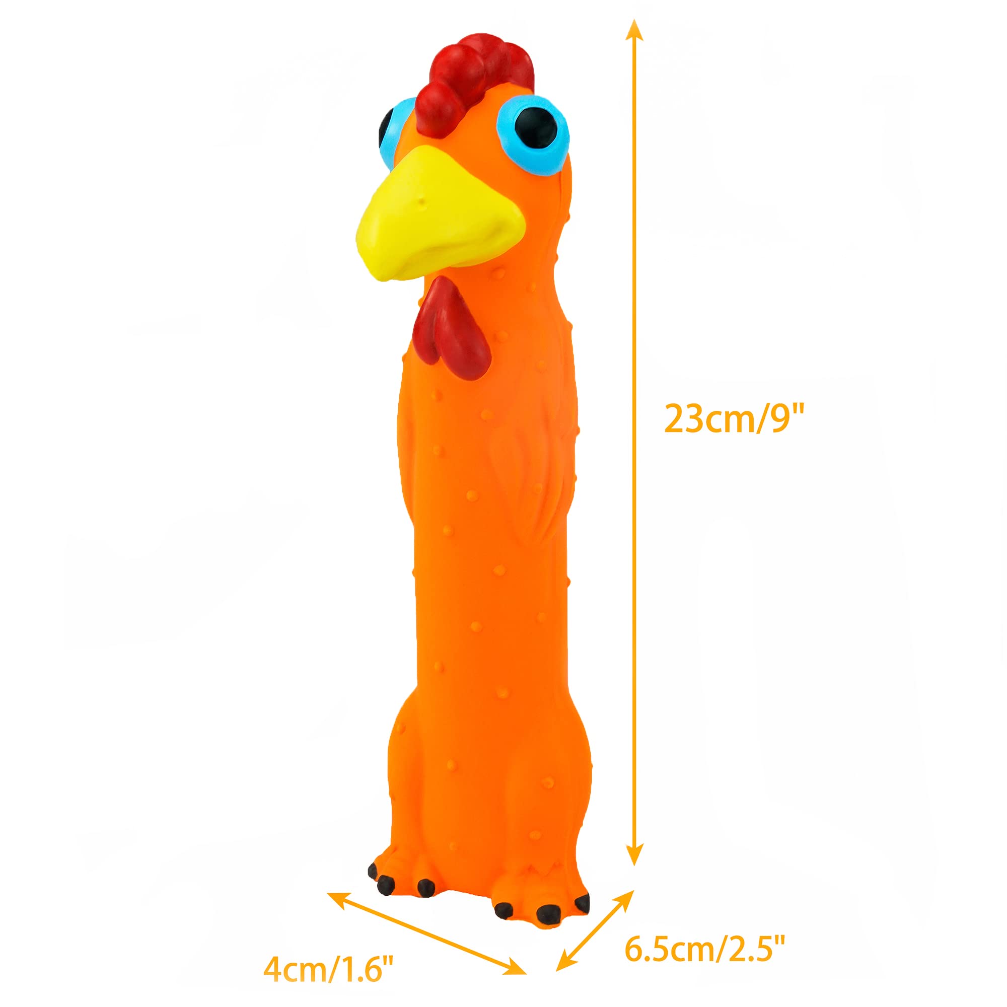 CHIWAVA juguete látex sin relleno con gallina para perros pequeños y medianos.