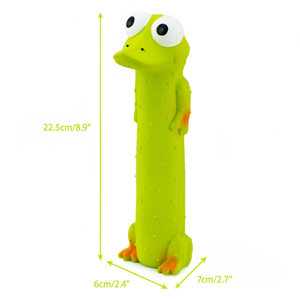 CHIWAVA juguete látex sin relleno con rana para morder y jugar.