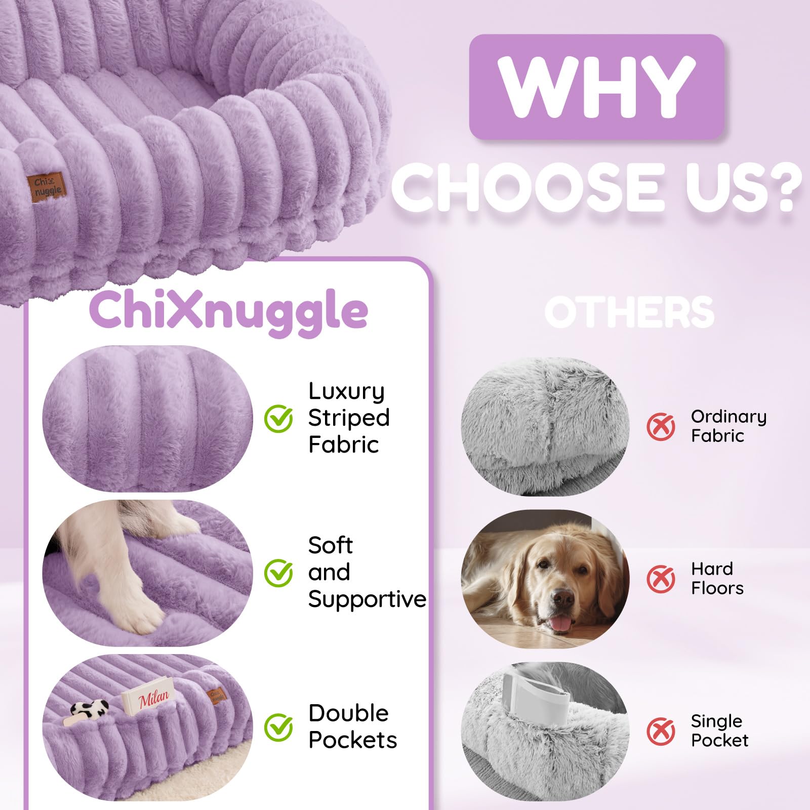 ChiXnuggle bed portable handle for easy transport