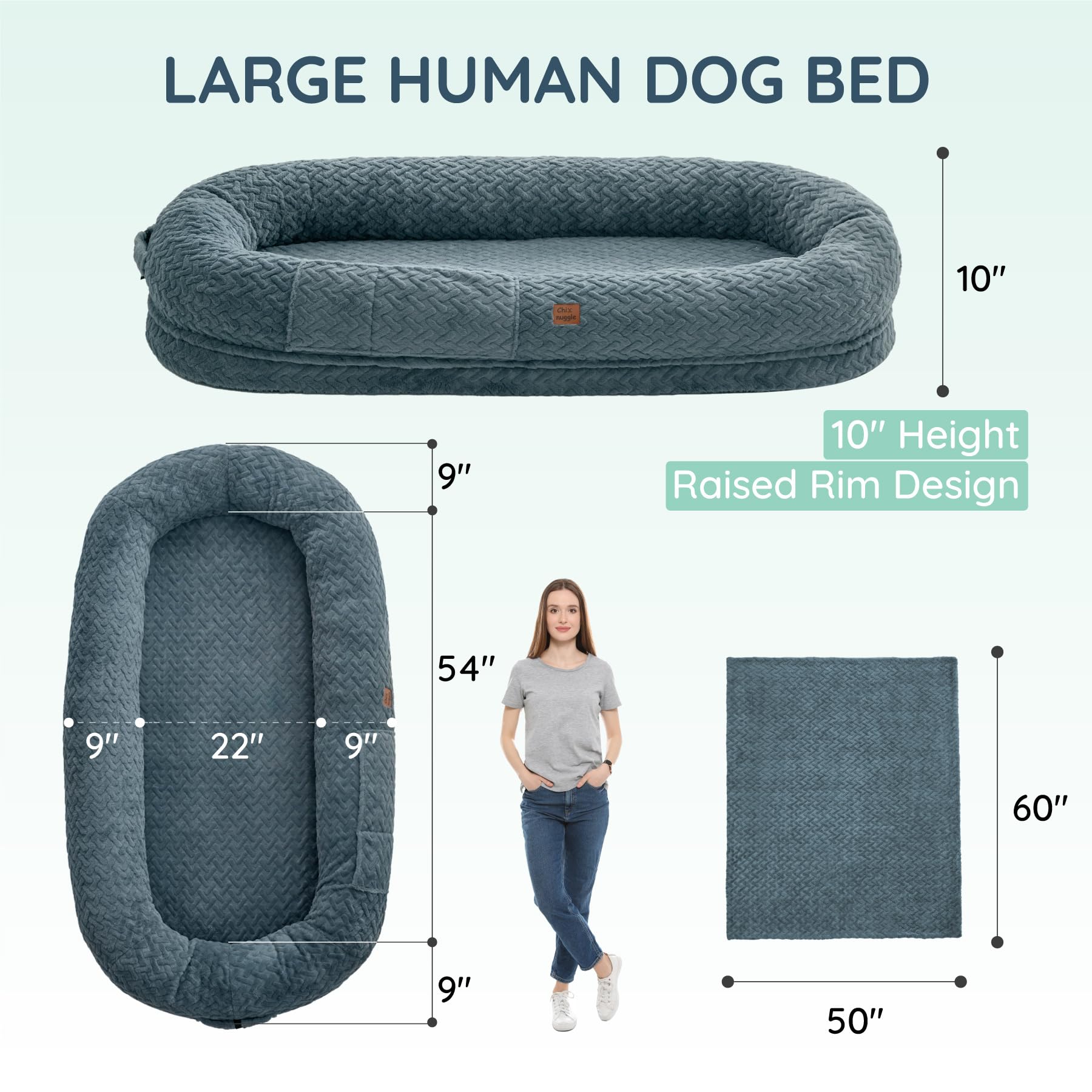 ChiXnuggle bed with side pockets keeps essentials within reach during downtime.