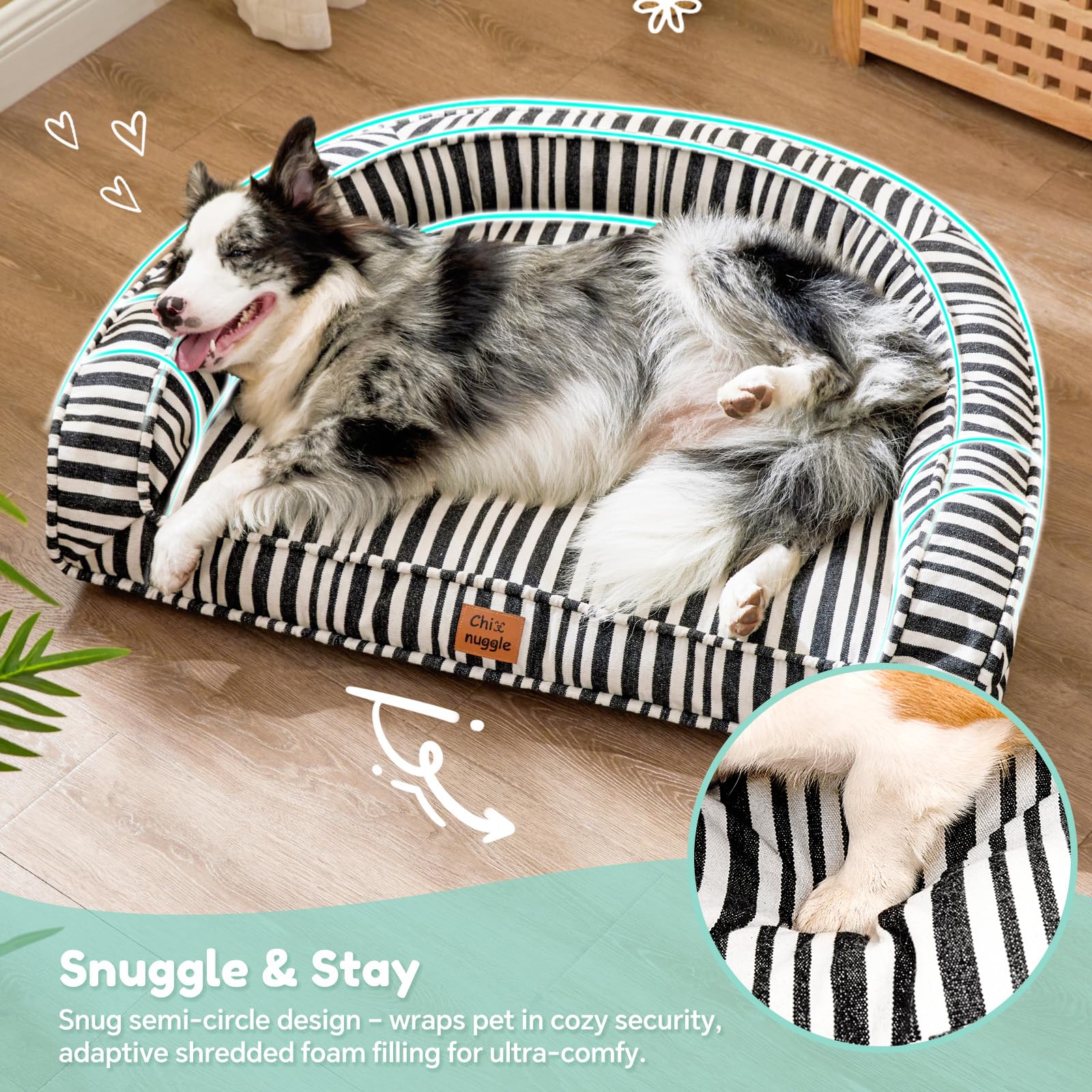 ChiXnuggle removable cover is machine washable for quick cleanup of odors and hair.
