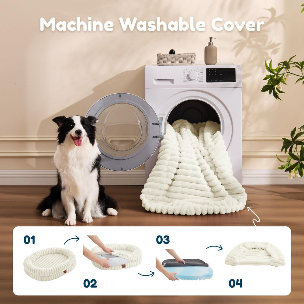 ChiXnuggle dog bed large cream color complements home decor