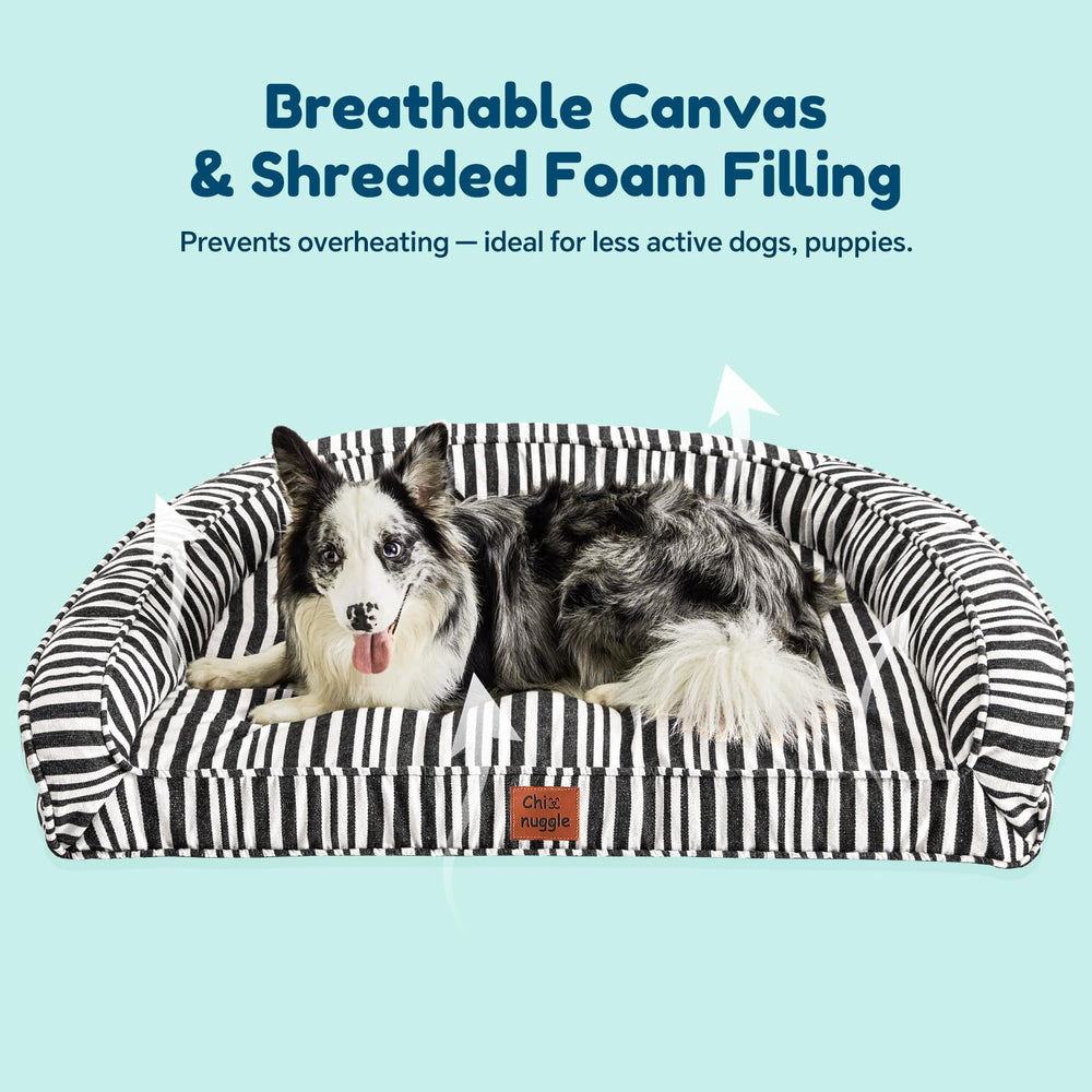ChiXnuggle canvas cover keeps bed breathable and cool for thick-furred or active dogs.