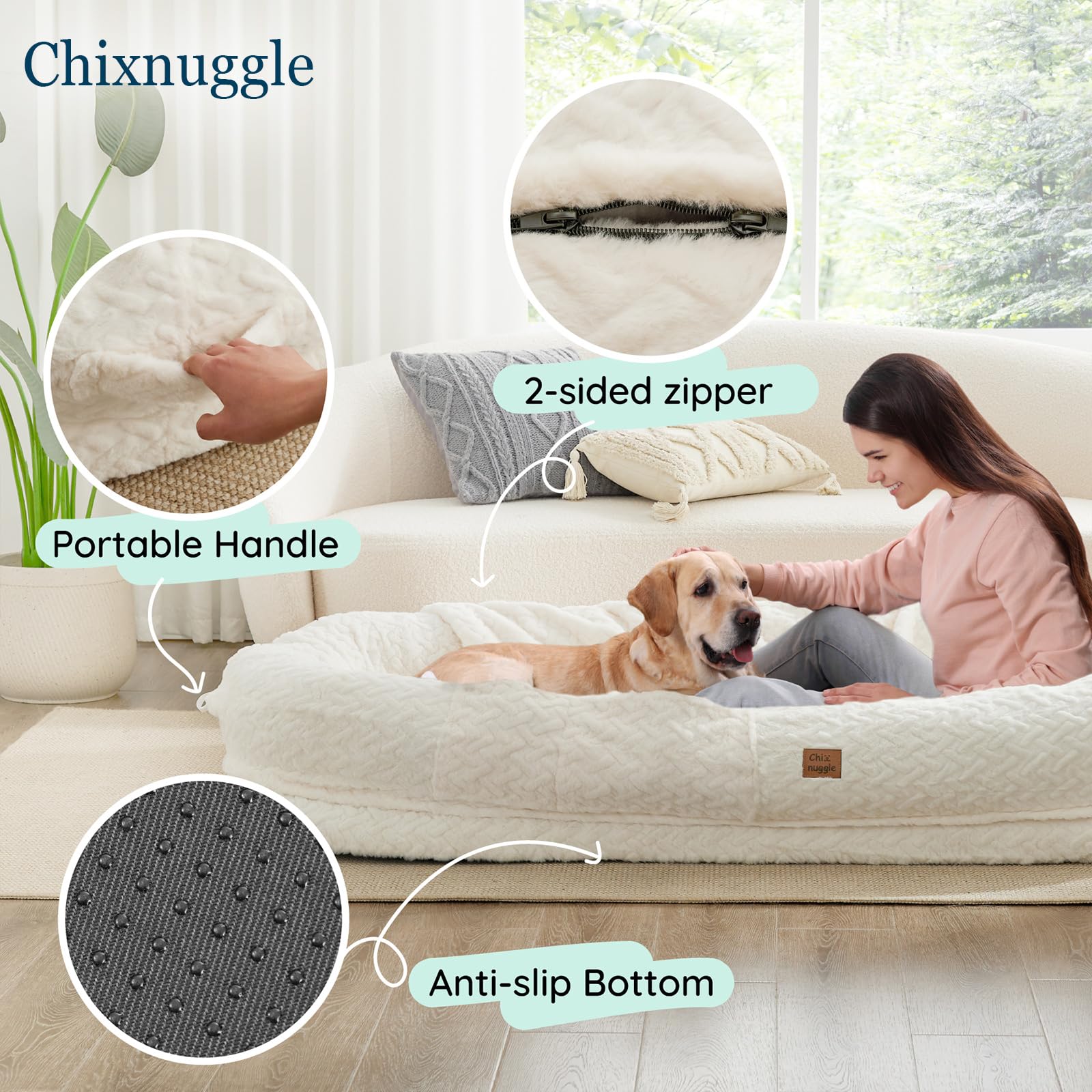 ChiXnuggle bed side pockets show convenient organization within reach.