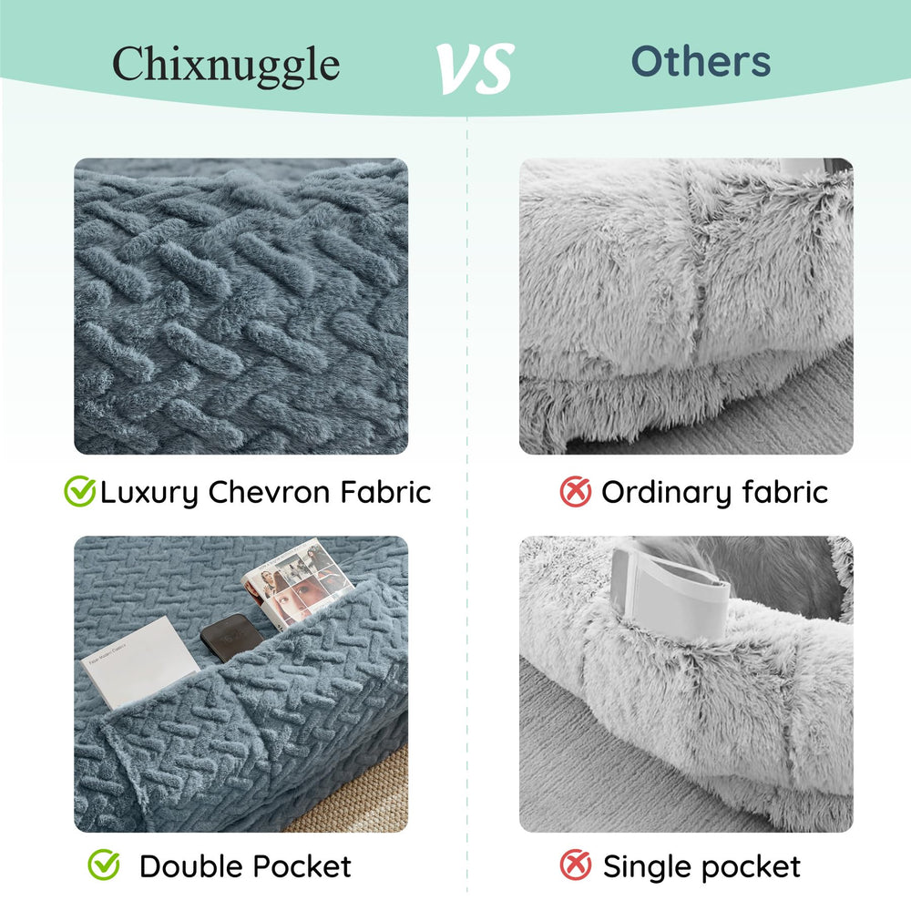 ChiXnuggle egg-orthopedic-foam core supports head and spine during relaxed lounging.