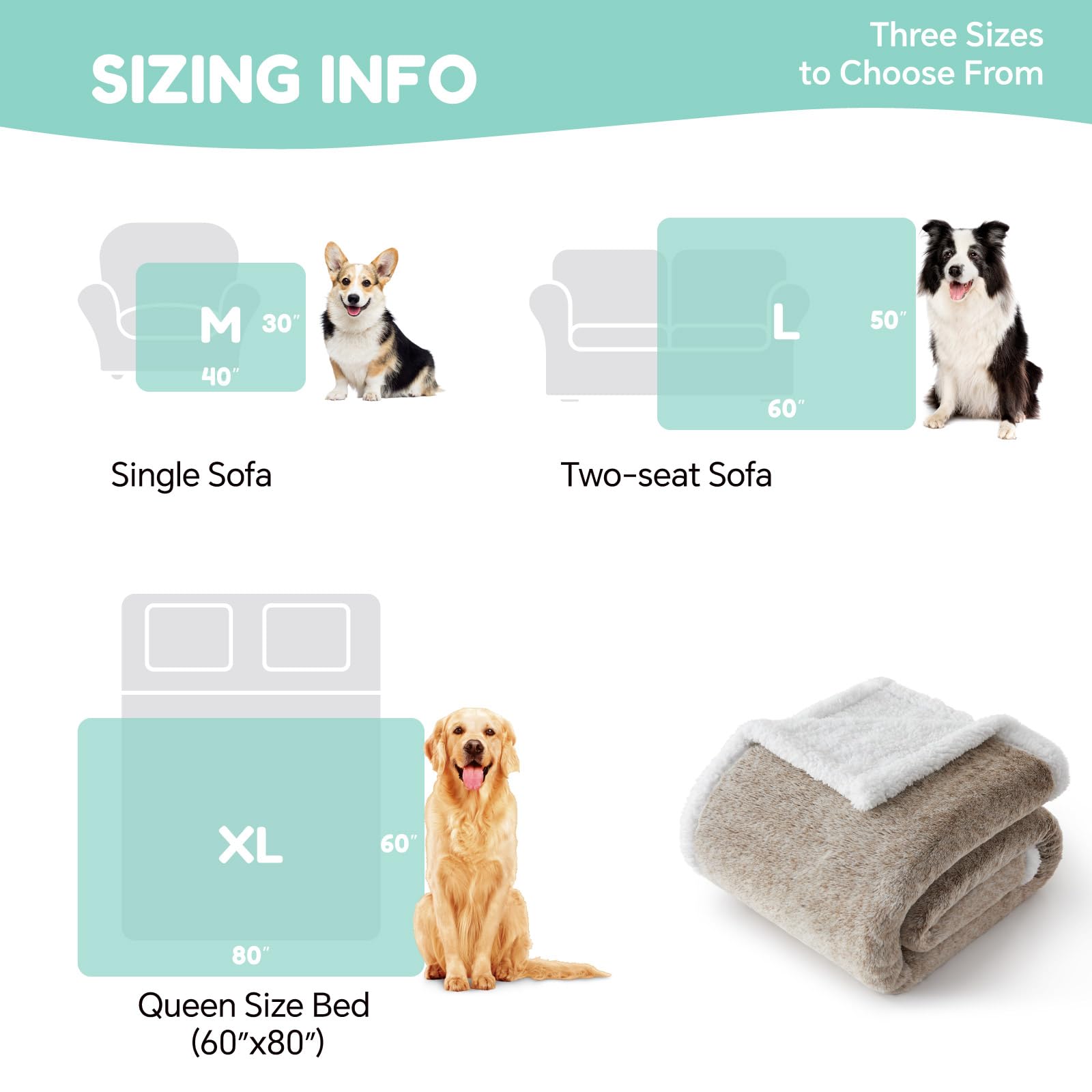 ChiXnuggle extra-large dog blanket brown color complements modern decor