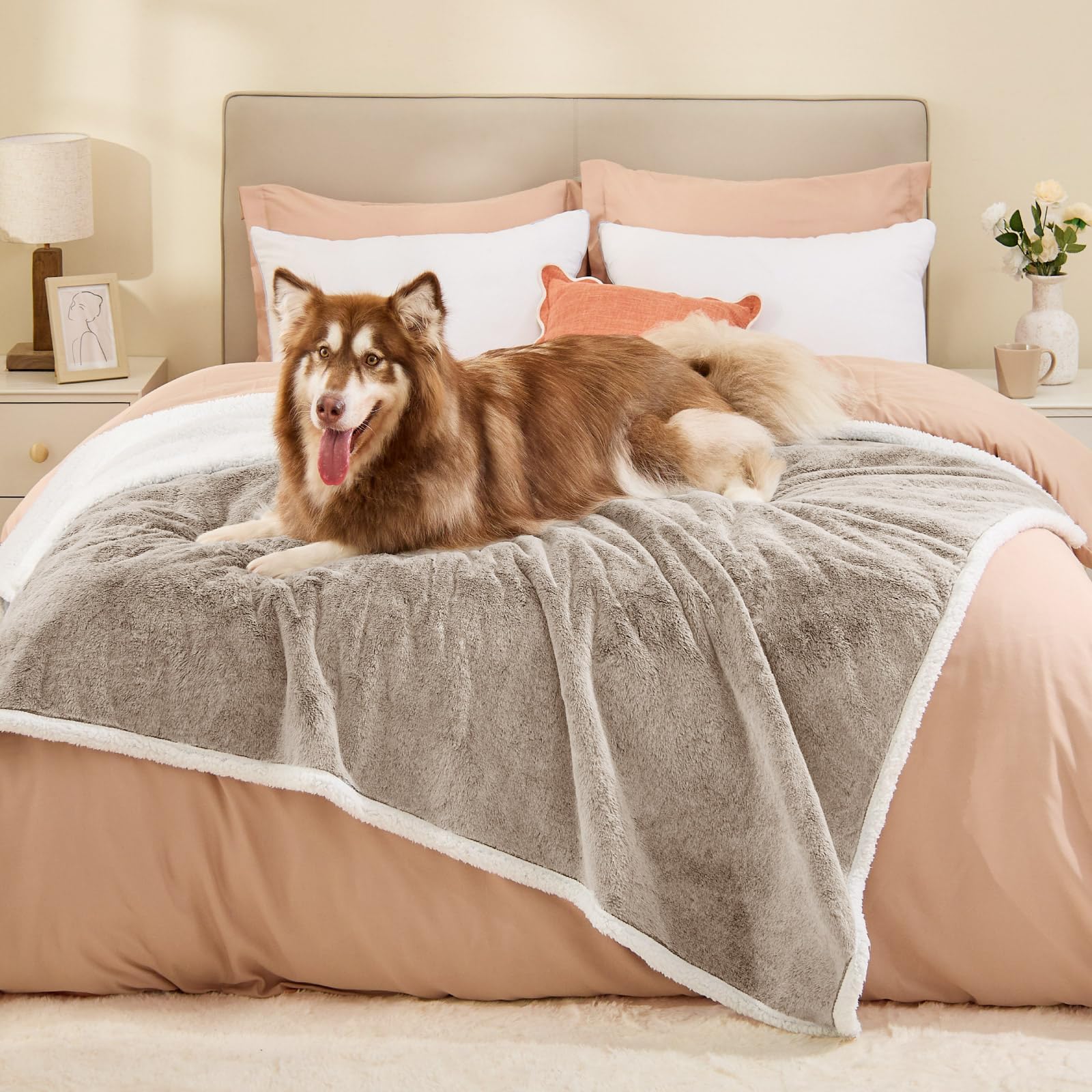 ChiXnuggle extra-large dog blanket front faux fur offers plush warmth for relaxing naps