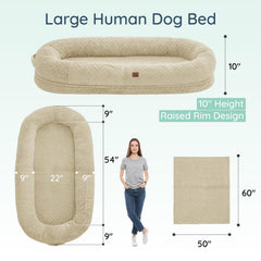 ChiXnuggle human-dog-bed strap demonstrates easy transport and storage