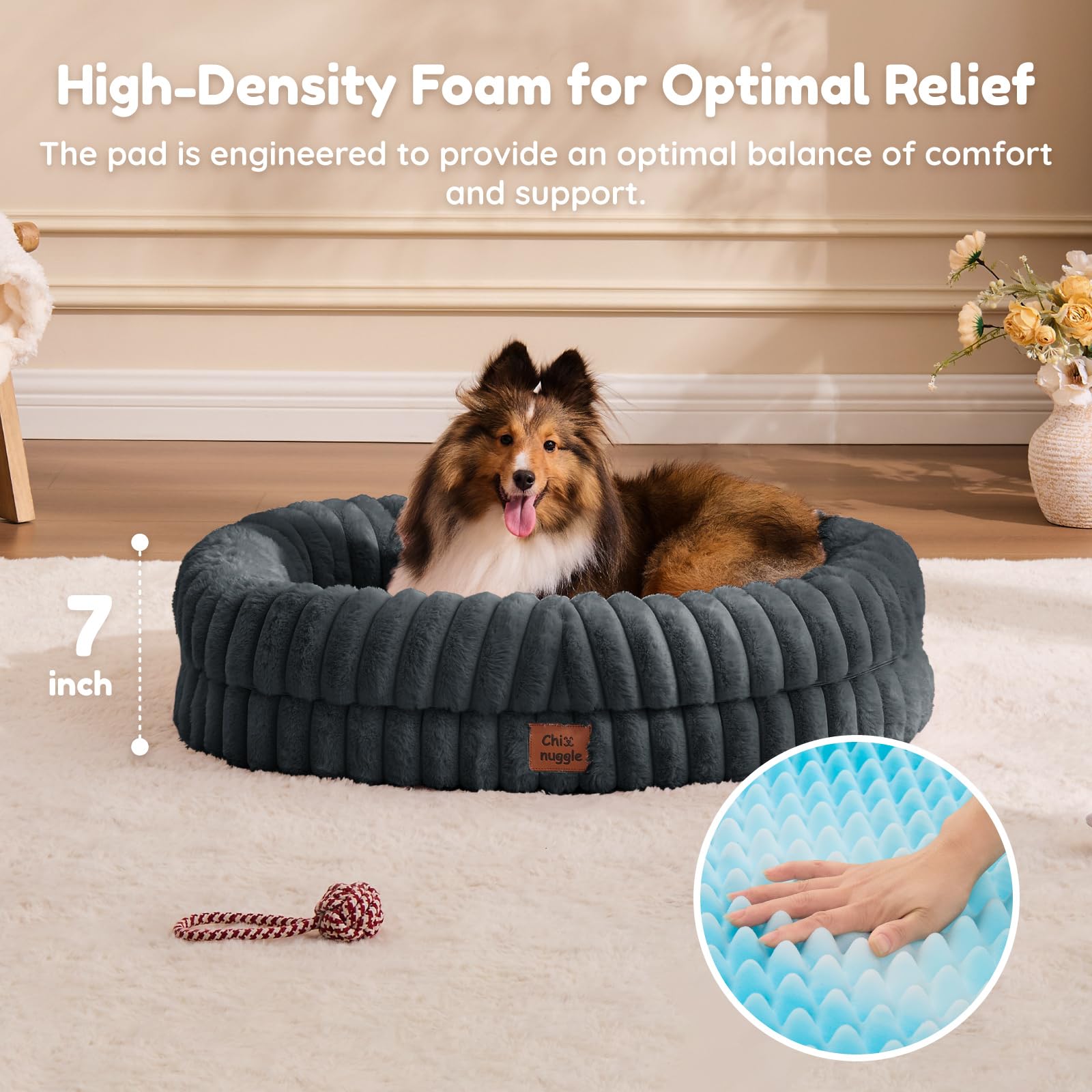 ChiXnuggle waterproof removable cover protects foam and cleans easily
