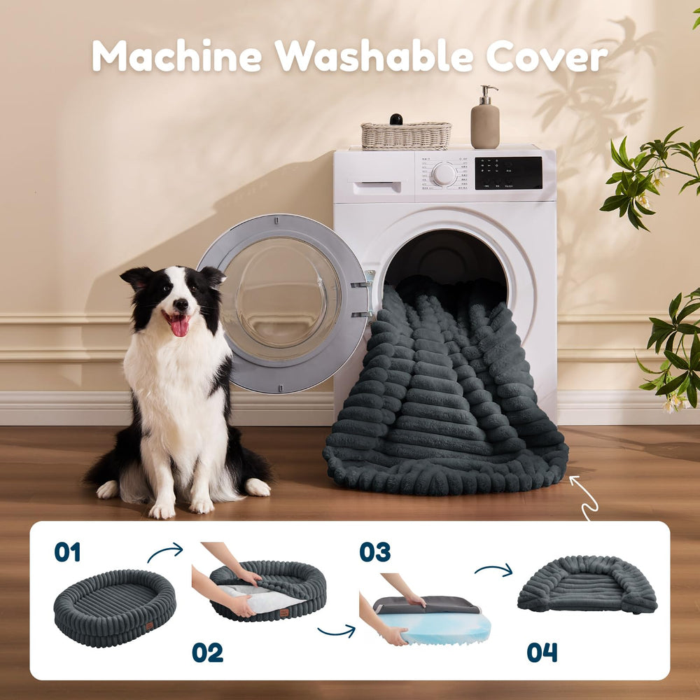 ChiXnuggle XL dog bed non-slip bottom keeps it in place on slick floors.