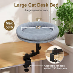 Chloraeon cat desk bed adjustable height tailoring comfort during long work sessions