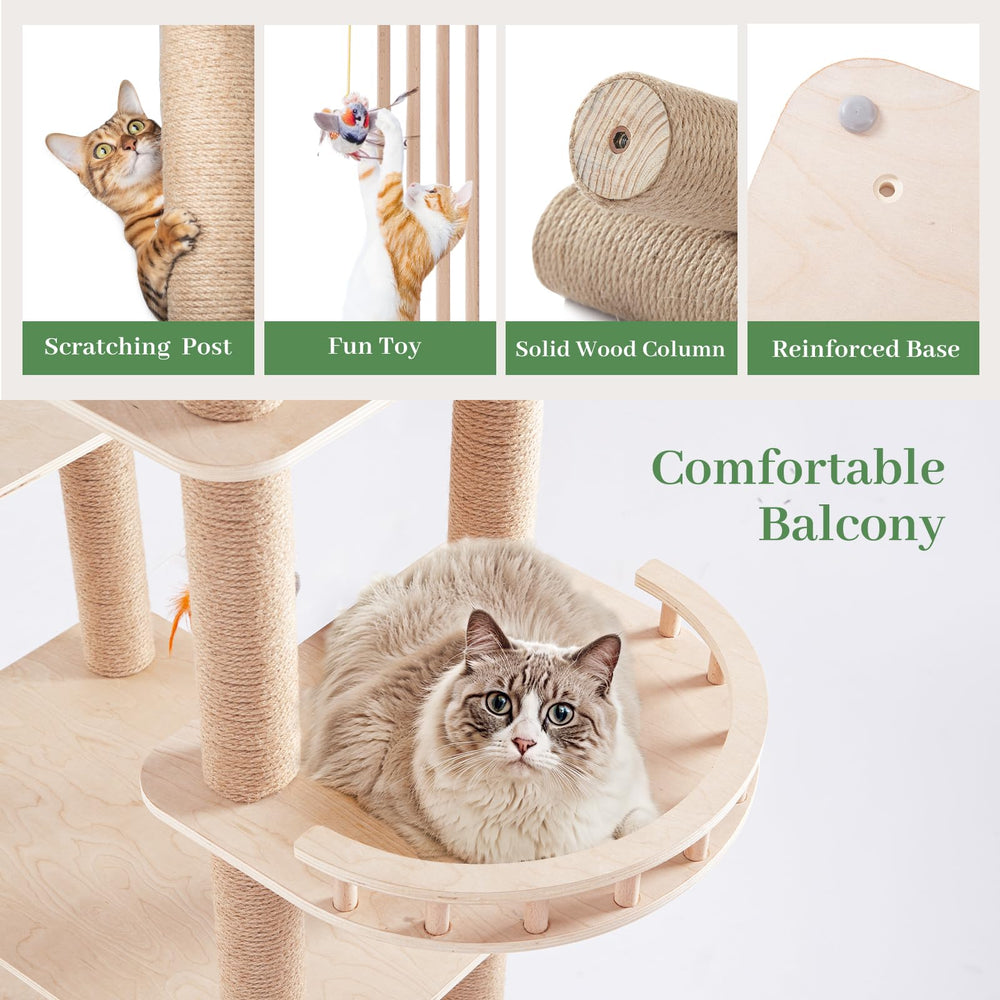 Choc chick scratching post aids exercise and feline flexibility.