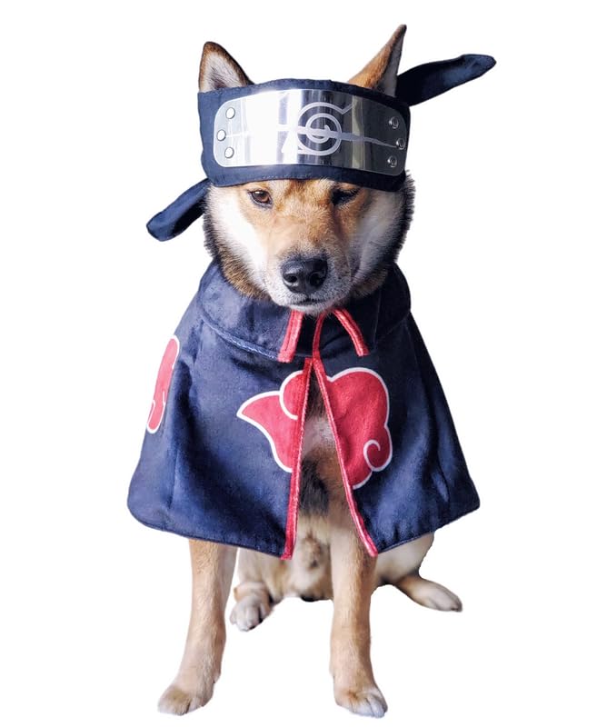 ChoChoCho Akatsuki cosplay dog cloak showing plush fabric for pets.