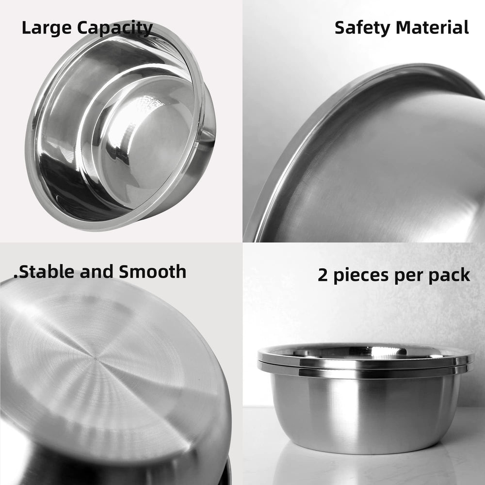 CHOEMORE two-bowl set shown side by side for food and water convenience