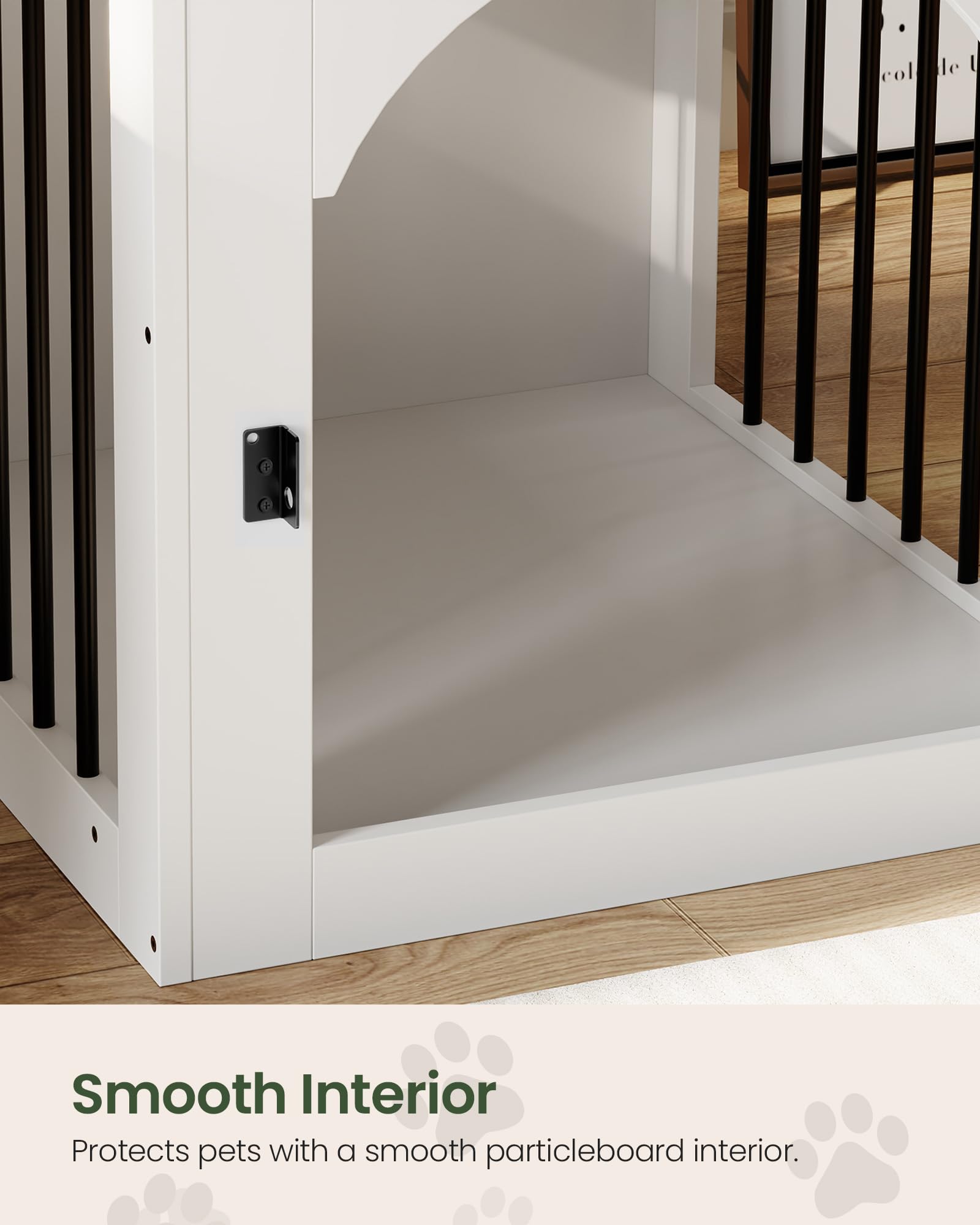 CHOEZON dog crate furniture storage drawer keeps pet items organized.
