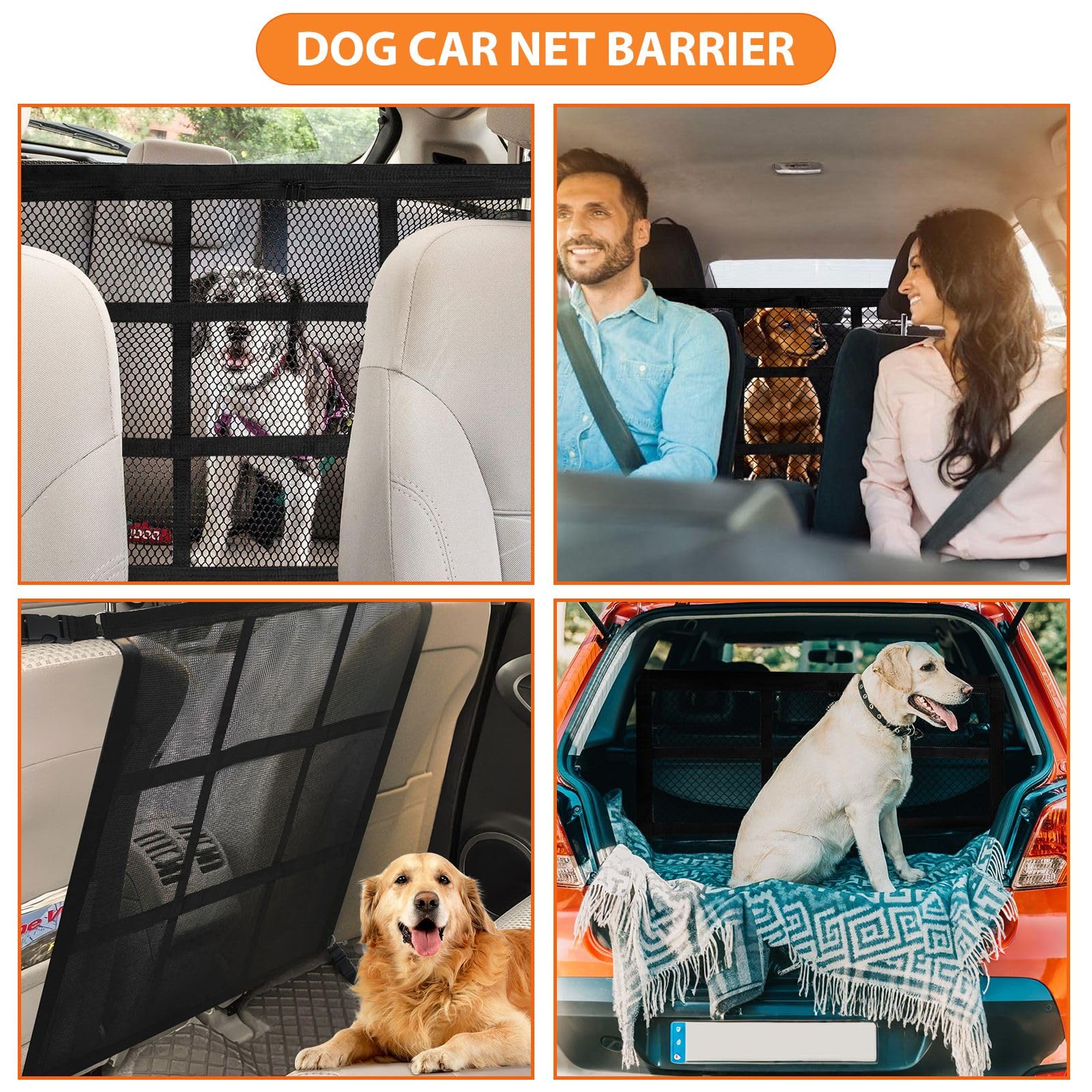 Choicons dog barrier assembly step highlights quick setup and secure mounting.