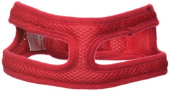 ChokeFree Velpro mesh harness in red, front view shows secure Vel-Lock