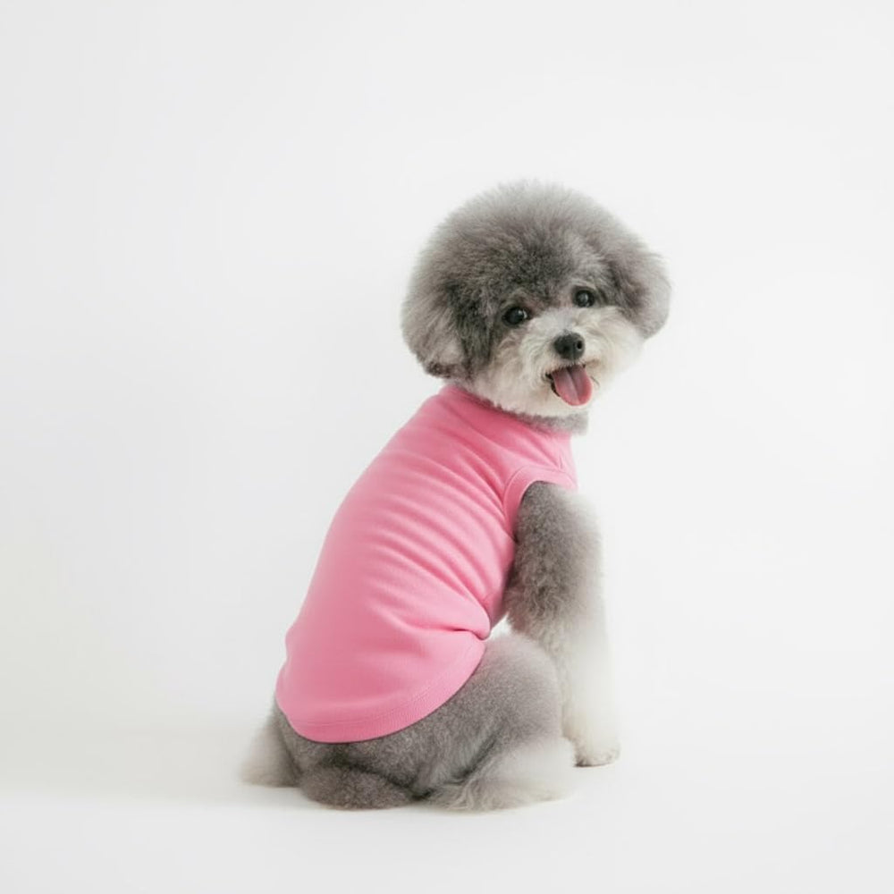 Chol&Vivi dog shirt fabric closeup emphasizes soft, skin-friendly cotton feel.