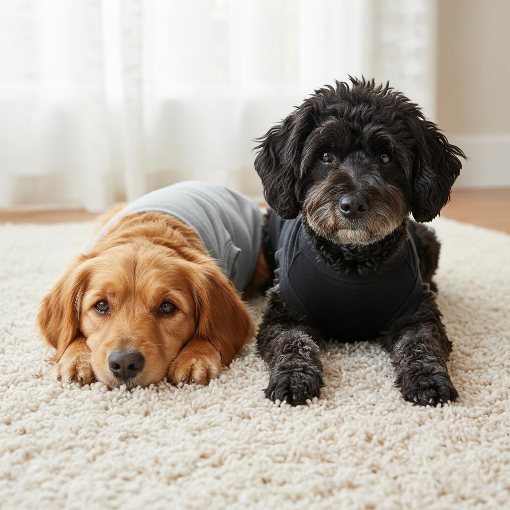 Chol&Vivi dog shirt size guide displays chest measurement for a snug fit