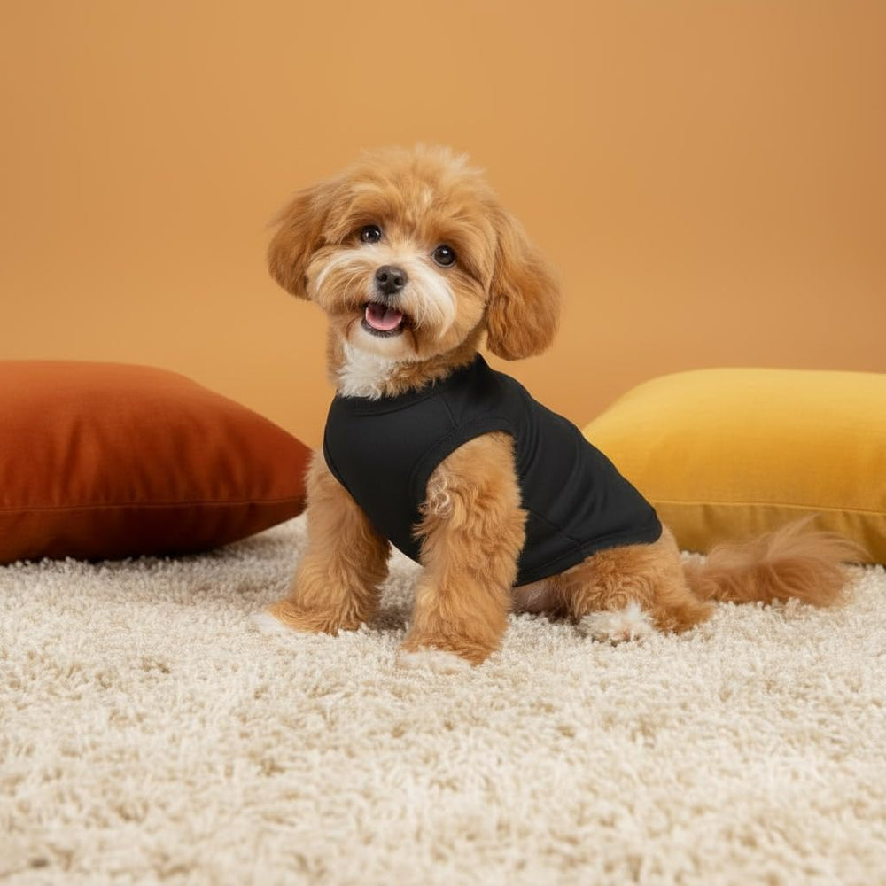 Cholvivi dog shirts cotton fabric closeup highlights skin-friendly, breathable material