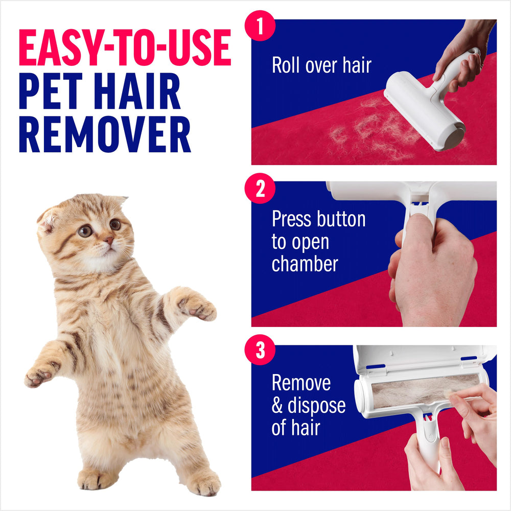 ChomChom Roller built-in receptacle for quick fur emptying