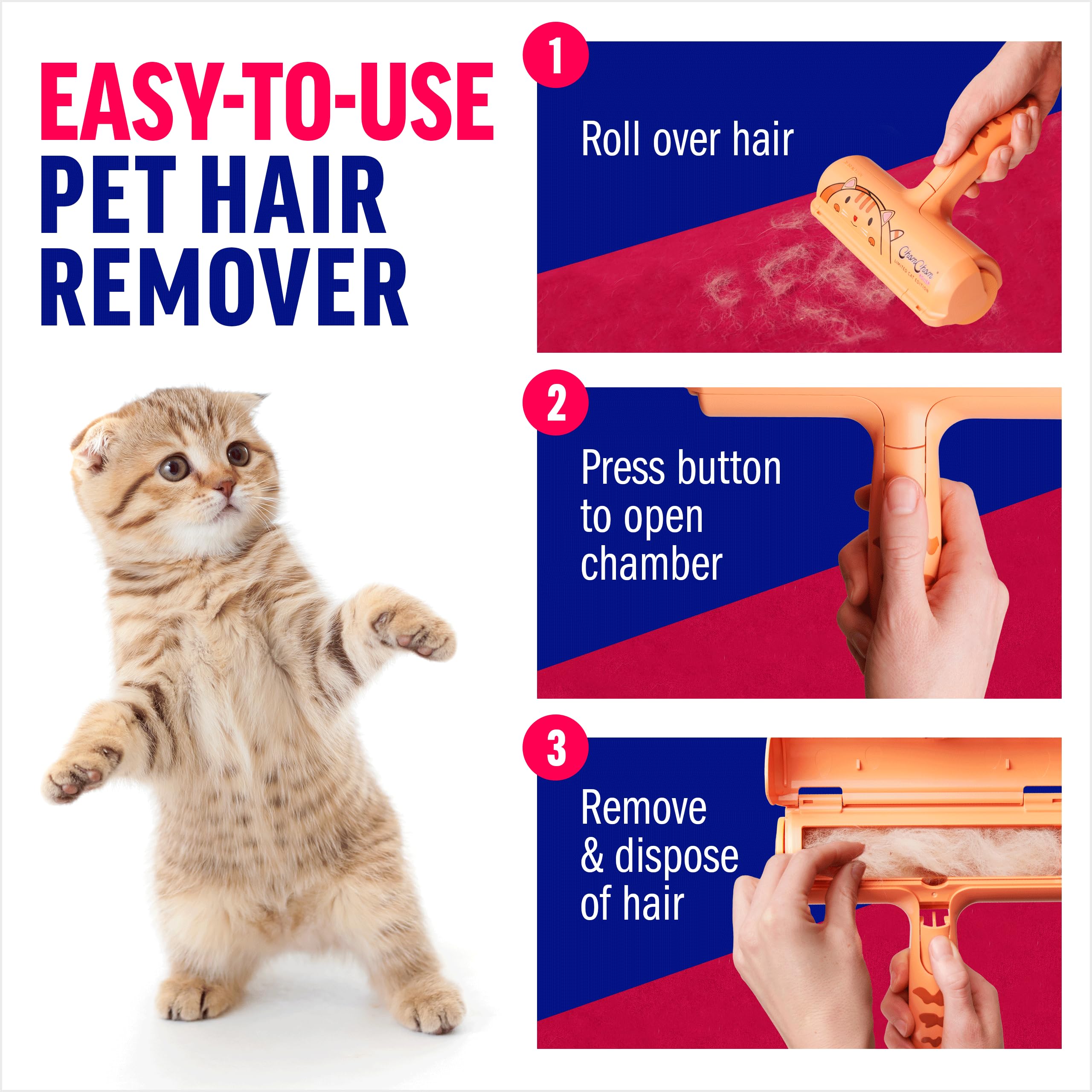 ChomChom Roller used in car interior to lift fur from seats