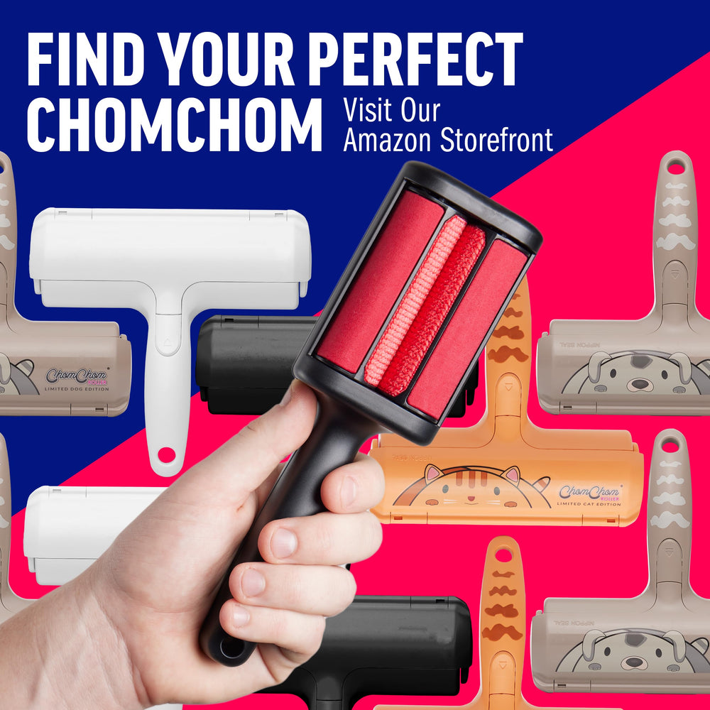 ChomChom Roller easy-clean design keeps surfaces fur-free.