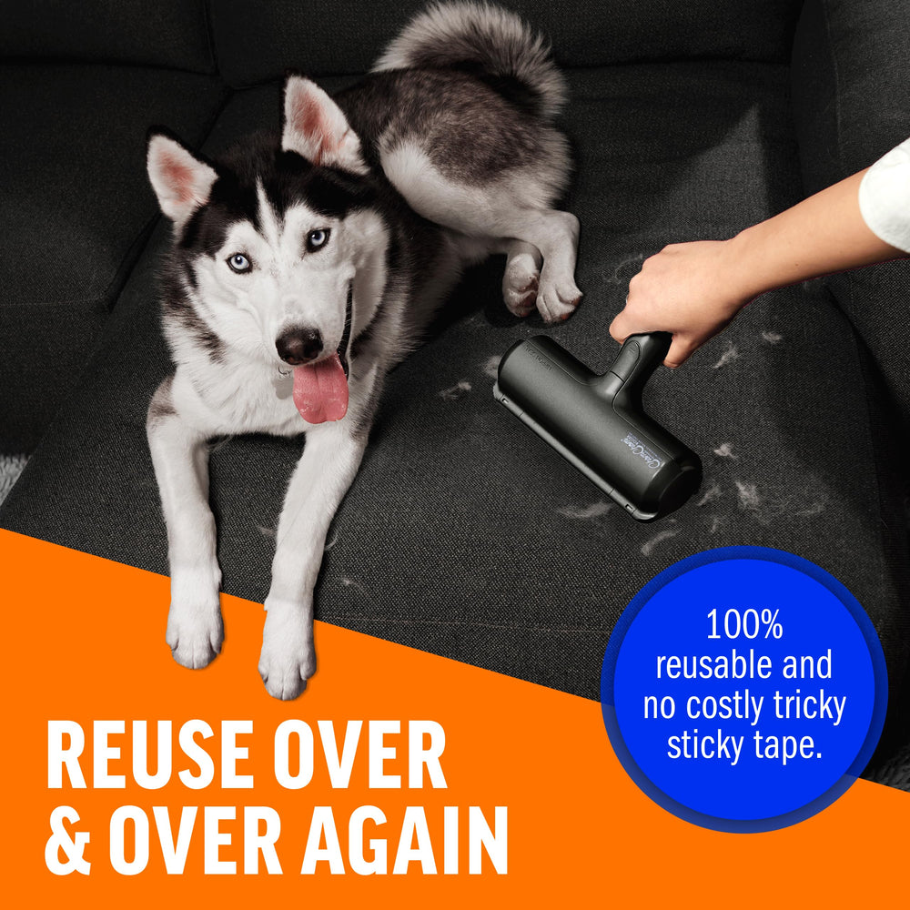 ChomChom Roller easy roll action on fabric speeds up cleaning.
