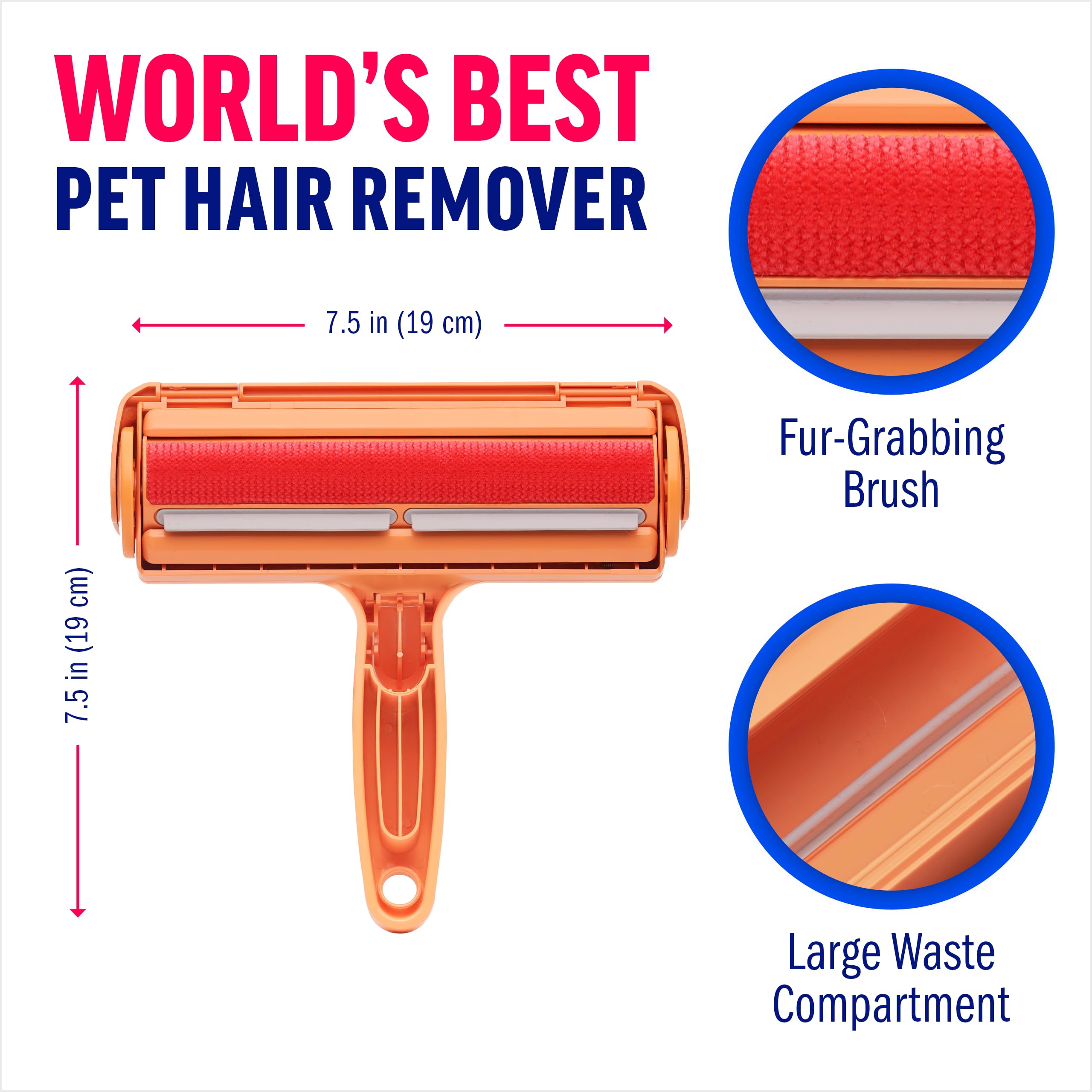 ChomChom Roller on furniture clears pet hair for a cleaner living space