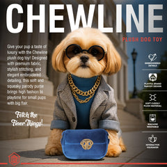 Chomp Haus Chewline hidden squeaker thrills dogs during interactive play and solo fun.