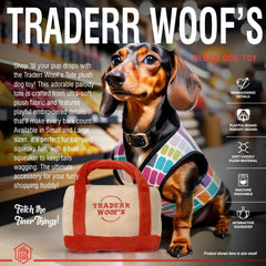 Chomp Haus Traderr Woofs hidden squeaker inside shot for interactive play.