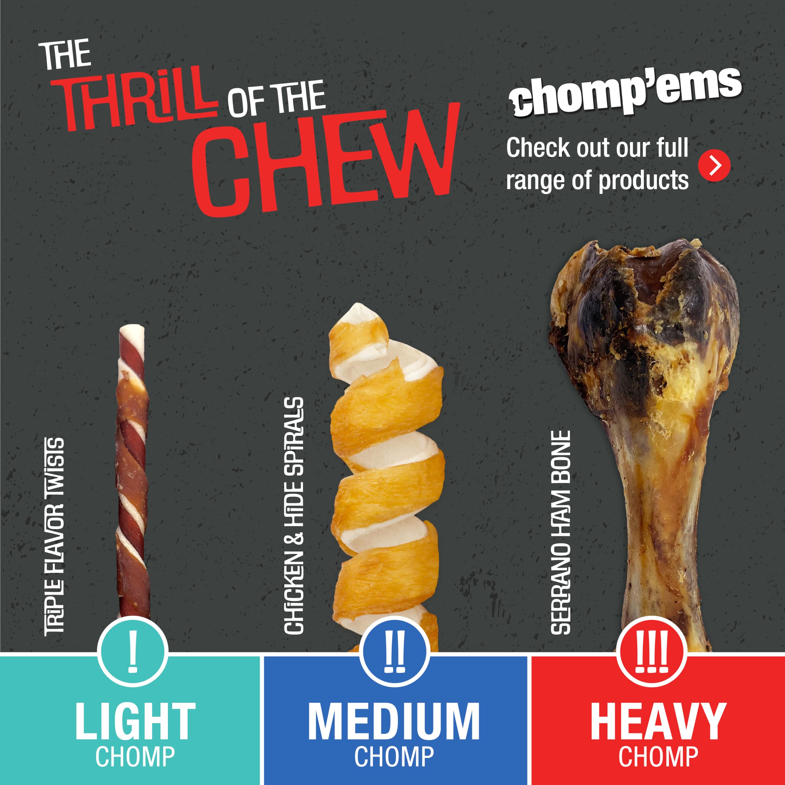 CHOMP EMS Five Flavor Kabobs portion-serve ready-to-treat for at-home rewards.