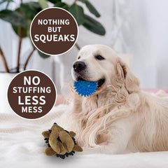 Chongqile Hedgehog Toy Squeaker Abdomen close-up highlights built-in ball and interactive sound
