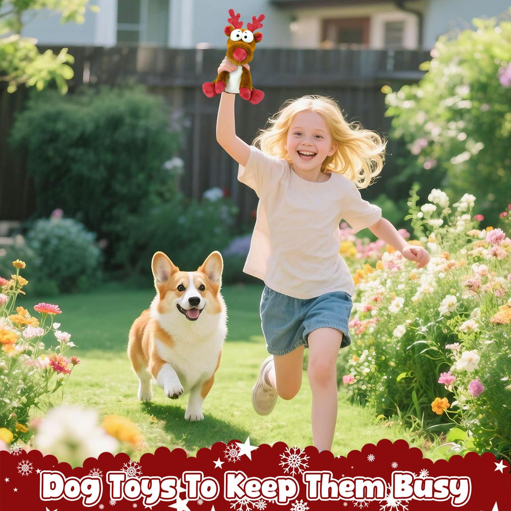 Chongqile holiday-reindeer plush encourages playful moments and bonding with pets.