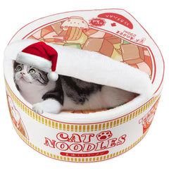Chongxing Ramen Noodle Bed close-up faux fur comforts pets with warmth and calming snuggle