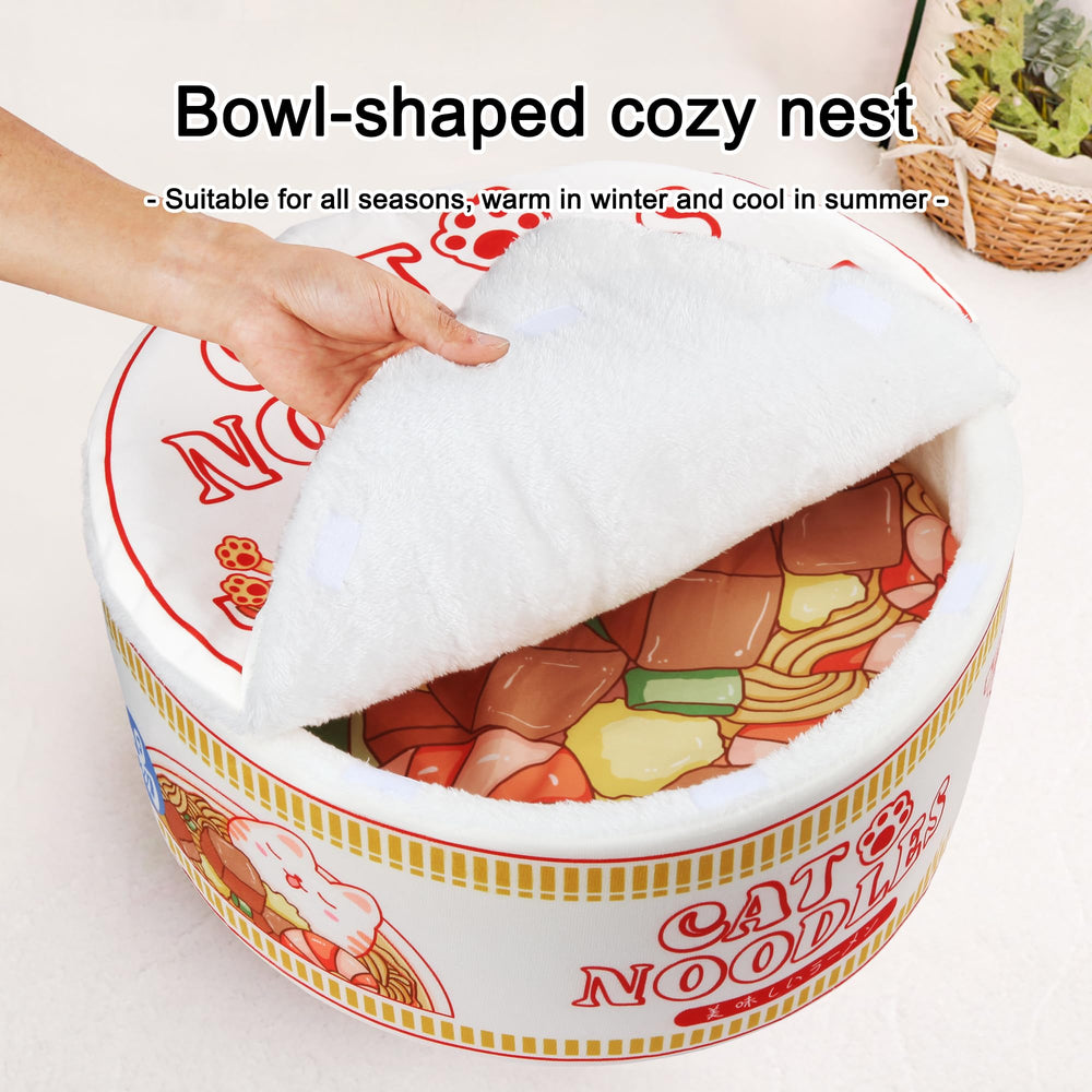 Chongxing ramen noodle bed non-slip bottom keeps pet bed in place.